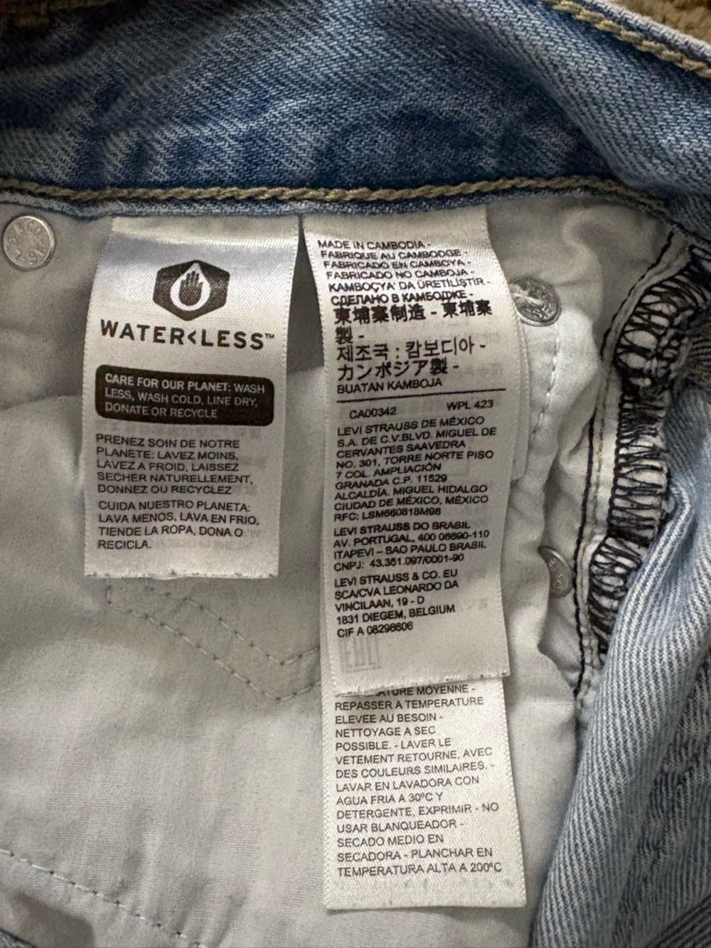 Levi’s Low Pro Straight Jeans | Size 27 | Light Wash | Straight Leg - Picture 9 of 9